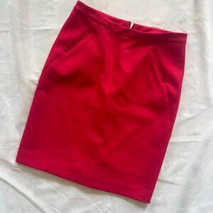 Red LOFT midi skirt